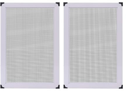 Zanzariera estensibile telaio alluminio Zanzariere per finestre scorrevoli orizzontali bianche da 2 pezzi per finestra di casa, zanzariere di ricambio con telaio in alluminio, zanzariere di ricambio p