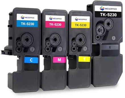 MEGOFFICE TK5230 Toner Kompatibel für Kyocera TK-5230 TK5220 Toner für Kyocera ECOSYS P5021cdn P5021cdw M5521cdn M5521cdw Drucker (Schwarz Cyan Magenta Gelb/4-Pack)