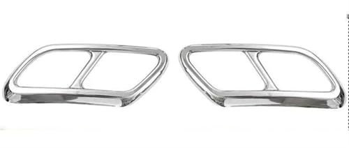 Auspuffblenden 2PCS Für Volvo Für XC90 Für S90 Für XC60 14-19 Edelstahl Dual Auspuff Endrohr Aufkleber Abdeckung Auspuffblende(2017-2020)