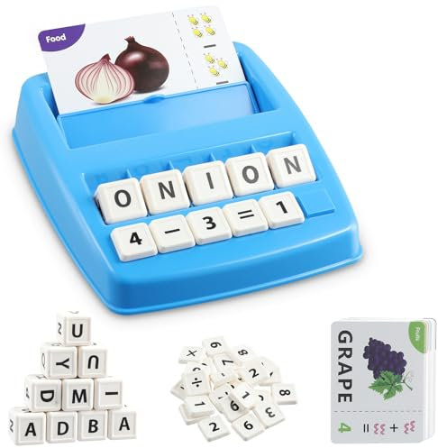 Buchstaben Lernspiel ABC Rechtschreibspiel Buchstaben Lernen Spiele Montessori Spielzeug 3 4 5 6 7 8 Jahre Lesen Lernen Spiel Lernspielzeug Geschenk für Mädchen Jungen