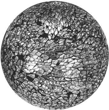 M METERXITY Decorative Ball for Bowls, 4 Inch Mosaic Glass Balls Decorative Glass Orbs for Home Decor/Dining Tables/Wedding Party/Coffee Table/Centerpiece Decor [Black]