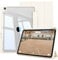 KVTVOU for iPad Air 11 inch Case 2025/2024, for iPad Air 10.9 inch 5th/4th Generation Case 2022/2020, Transparent Hard Shell, Built-in Pencil Holder, Auto Sleep/Wake, Cream White
