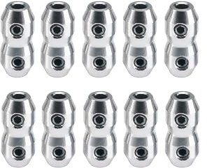 10 Pack Go Kart Throttle Cable Clamp with Double Screw Bullet Type for Kart Racer Parts & Accessories (Silver)