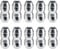 10 Pack Go Kart Throttle Cable Clamp with Double Screw Bullet Type for Kart Racer Parts & Accessories (Silver)