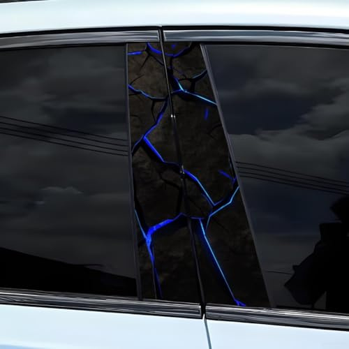 Startbuymore Adesivo decorativo per montante B per auto, design 3D, impermeabile, adesivo a colonna per portiera, autoadesivo, pellicola per modifica esterna dell'auto (H)