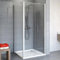 Schulte EP322506 01 500 Duschkabine Alexa Style 2.0 Pendeltür Seitenwand, 90 x 90 cm, 192 cm, 5 mm Sicherheitsglas klar hell beschichtet, alunatur