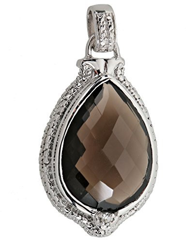 Harry Ivens Damen Anhänger 925/- Sterling Silber mit Rauchquarz und Weißtopas
