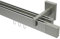 Interdeco eckige Innenlauf Gardinenstangen Edelstahl Optik 2-läufig Typ 10212921, 100 cm