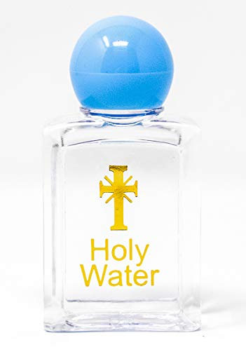 Catholic Gift Shop Bouteille d'eau sacrée de Lourdes remplie d'eau de Lourdes et carte de prière de Lourdes