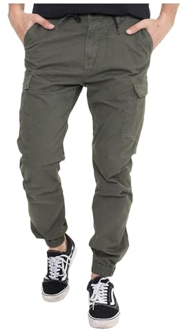Vintage Industries Vince Cargo Jogger Hose Oliv 32
