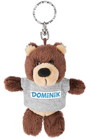 NICI 44671 Schlüsselanhänger Bär mit T-Shirt Dominik 10cm