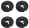 MroMax 12mm Pipe Cover, 4pcs Flange Black Pipe Cover Plastic Pipe Hole Collars for Radiator, Wall Pipe Tube Decoration
