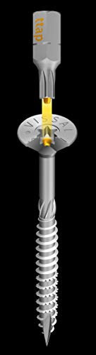 Boite Pro de 100 Vis à Bois ttap anti-fendage, anti-oscillation, filet partiel Torx 30 6,0X100