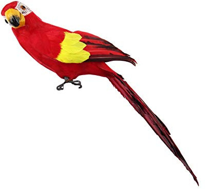 45 cm Simulations-Papagei Deko Vögel Natur Vögel Deko Mit Clip Ara Idyllische Dekoration Federhandwerk Gartenzubehör Vogel