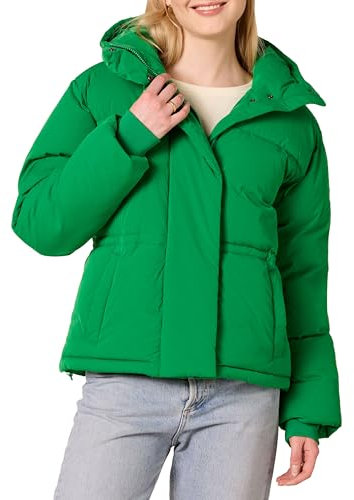 Amazon Essentials Damen Kurz geschnittene Daunenjacke mit Kapuze (in Übergröße erhältlich), Grün, XXL