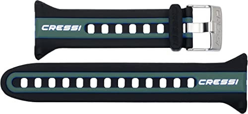 Cressi Unisex-Adult Nepto Watchband Armband für Computeruhr, Schwarz/Grün, ONE Size