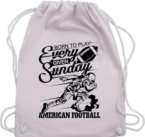 Turnbeutel Rucksack - American Football Deko Superbowl Party - Born to play - Every given Sunday - schwarz - Unisize - Pastell Rosa - tasche footballfans footballspieler bag american+football+tasche