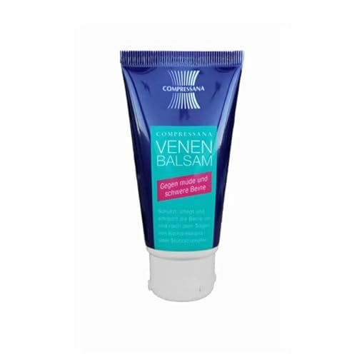 COMPRESSANA Venen-Balsam gegen schwere und müde Beine - schützt, pflegt und erfrischt die Venen - mit Rosskastanien- und Arnikafluidextrakt - 50 ml Tube