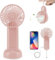 Kizozo USB Handventilator, USB Ventilator mini mit Powerbank 5000mAh, wiederaufladbar Ventilator klein, 4 Stufen Wind, 4-16 Stunden Kühlzeit für Büro, Reise, Outdoor