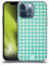 Head Case Designs Green Gingham-Patterns Soft Gel Case Compatible With Apple iPhone 13 Pro