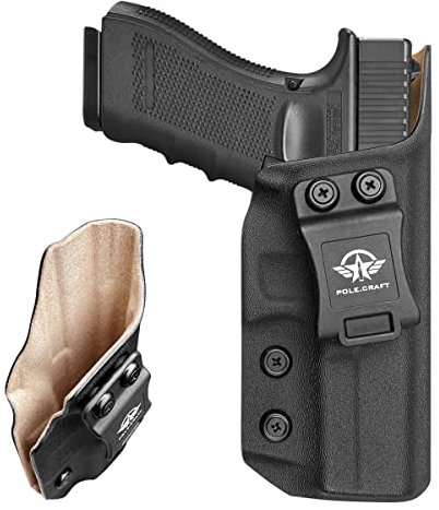IWB Tactical Leather Holster KYDEX Pistolenholster Für: Glock 17 Gen 1 2 3 4 5 / Glock 22 31 Gen 3 4 Pistolenhalfter Hängend Verdeckte/Versteckte Pistole Case Waffenholster