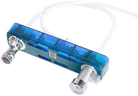 TopHomer Sistema de generador de CO2, D501 con válvula segura para acuario plantado, medidor de presión, difusor de CO2 para acuario DIY - Azul