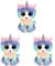 TY 1607-36250 Katze with Horn - Beanie Boos (Packung mit 3)