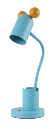 GTV - MOUSE Schreibtischlampe - max.250V, 50/60Hz, 1*E27, max.25 W, Ø.8 cm, IP20, blau - Kinderschreibtischlampe Tischlampe Leuchten für Kinder