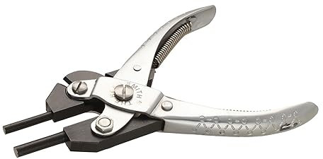 The Beadsmith Parallel Pliers – Round Nose Jaws – Cutter Included – Uniform Pressure to Provide a Consistent Grip – Textured Metal Handles – Steel Tool for Jewelry Making