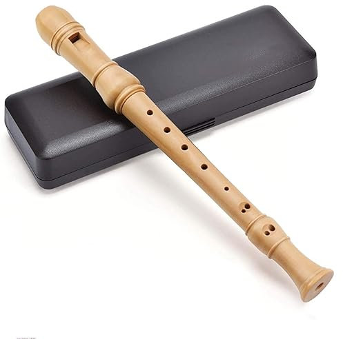 Flûte À Bec Saxophone Flûte Bois Professionnel Clé C Blockflute Avec Étui Rigide flûte à bec (Color : 01)