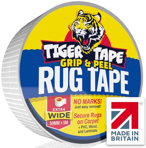 Tiger Tape Rug Tape | Stick your Rug to hard Floors. No Glue Adhesion.