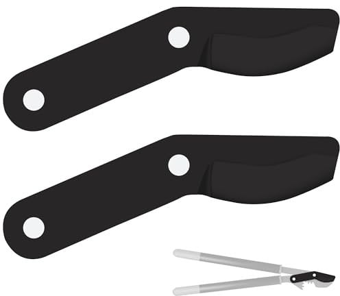 Aussio Ersatzklinge aus Stahl, kompatibel mit Fiskars Astscheren, passend für PowerGear2 Bypass-Astschere 68,6 cm und 81,3 cm, große Klinge für Fiskars Gartengeräte, Schwarz, 2 Stück