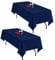 2er-Pack marineblaue Tischdecken, 153 x 260 cm, rechteckige marineblaue Polyester-Tischdecken für 1,8 m große Tische, waschbar, marineblaue Tischdecke, rechteckig für Hochzeitsfeier, Bankett