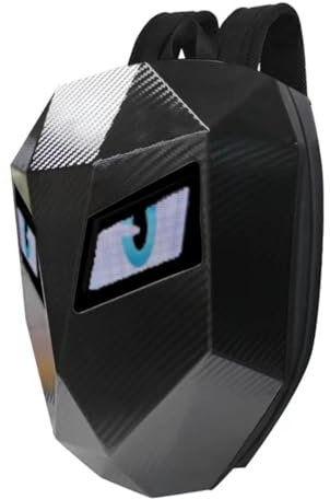 LED Motorrad Rucksack Wasserdicht, Hartschale Große Kapazität Reitrucksack, LED Ritter Rucksack DIY Helmtasche Tankrucksack Motorrad für Reisen Camping