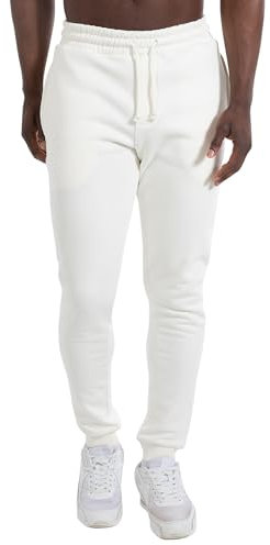 SMILODOX Joggingshose Herren Aldin - Baumwolle Sporthose, Trainingshose mit Reißverschlusstaschen, Freizeithose Laufhose Ideal für Sport Gym Fitness und Freizeit, Größe:XXL, Color:Creme