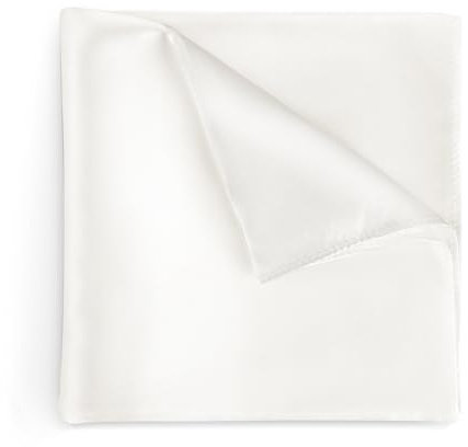 Cyriacus Einstecktuch aus 100% Seide Herren einfarbig Seideneinstecktuch - Gr. 34 x 34 cm Elfenbeinweiß