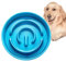 MOPANG Gamelle Anti-Gloutonie pour Chiens de Moyenne et Grande, Bols Surélevés en Céramique pour Slow-Feeder, Antidérapante Gamelle pour Chiens, Ø 21cm, 1000ml, Bleu Ciel