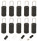 Reißverschluss Zipper, 10 Stück Ersatzteile Reißverschluss Zipper, Reisverschlussreparaturset Zipper, Abnehmbares Zipper Pull, Reißverschluss Ersatz für Zipper Koffer Stiefel Jackenrucksäcke (Schwarz)