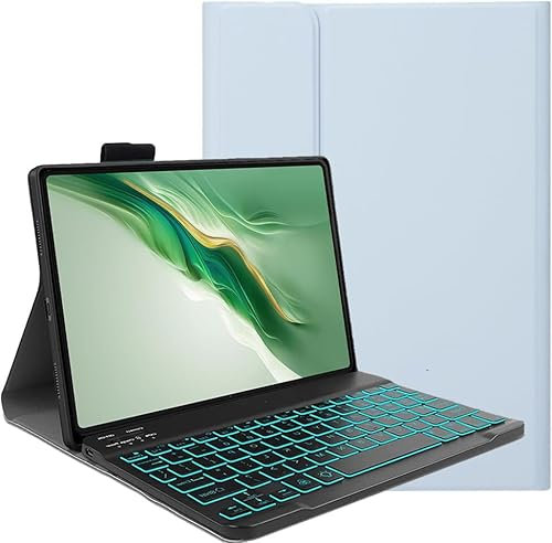 YHFZR Teclado Funda para Honor Magic Pad 2 Tablet, (QWERTY English) 7 Colores Desmontable Teclado Wireless Keyboard Case para Honor Magic Pad 2 Tablet 12,3 Pulgada, Azul