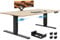 Airfish Höhenverstellbarer Schreibtisch 180x80 cm Elektrisch mit Dual-Motor, Touchscreen & Kabelmanagement – Stehpult mit 100 kg Tragkraft, 3 Speichertasten und 1.5 mm Tischbeinen (Beige)