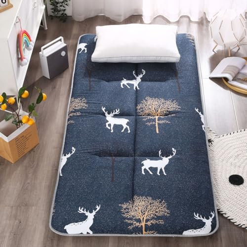 YOUGANG Japanische Futon-Matratze, Polyester, Queen-Size-Größe, braun, mittlere Festigkeit, 70 x 180 cm, faltbar, rutschfeste Unterseite