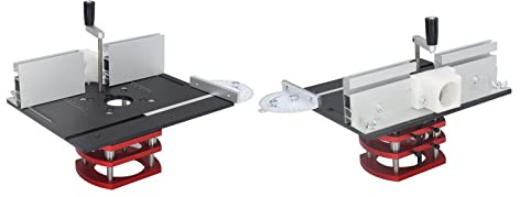 Router-Lift-Kit, Holzbearbeitungs-Trimm-Tischplatten-Router-Lift mit Manueller Hebe-Fräsplatte aus Aluminiumlegierung für Universal-Schlitzmaschine (Spacnana75gw0iudy9-11)