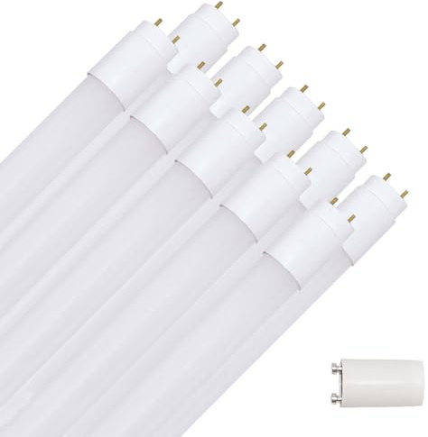 NCC-Licht 10 x LED Leuchtstoffröhre 120cm 18W/865 G13 High Output 2600lm, ultra hell 144lm/W, Tageslicht 6500K kaltweiß, Ersatz für T8 Leuchtstoffröhre mit Starter für KVG