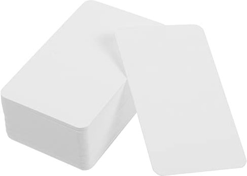 Yardwe Blankokarten 100 Stück Kompakte Leere Sammelkarten Beschichtetes Papier Glatte Oberfläche Multifunktionale Notiz Und Graffiti Karten Alltag Büro Schule Reise