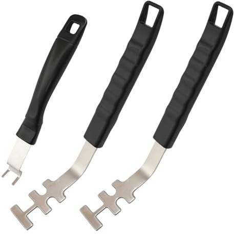 Godneei 2 Poignées de Gril et 1 Levier de Gril, Accessoires pour Barbecue et Fumoir, Leve Grille Barbecue, Divers Plateaux de Barbecue et Grilles pour Les Grilles de Jardin