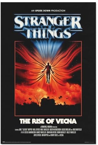 Grupo Erik Stranger Things Staffel 5 Poster Kunstdruck Merch | Poster Deko Wohnzimmer oder Deko Schlafzimmer - Deko Zimmer - Größe 61 x 91 - Offizieller Netflix Stranger Things Fanartikel