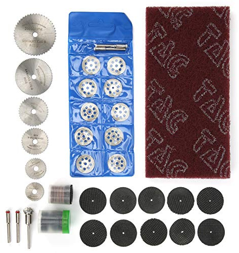ANKROYU 88 pcs Elektrische Schleiferzubehör Kit 8 Loch Sägen Schleifpapierscheiben zum Schneiden von Mahlen Trimmholz Metall Keramikfliesen Plastik Aluminium Kupfer