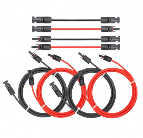 Solarkabel 5 m x4 (4 mm²), Solarkabel Verlängerung