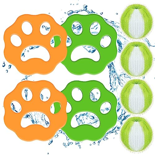 Pet Hair Remover for Laundry, Laundry Balls Hair Catcher Washing Machine Lint Remover Reusable - Pet Fur Laundry Catcher Hair Remover for Bedding Clothes Laundry（8pcs）
