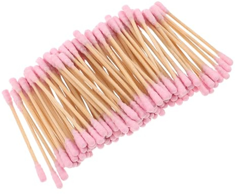 NIYANGLE Bastoncini Struccanti a Doppia Testa 1000 Pezzi Cotton Fioc Rosa Punte a Spirale in Cotone Ultra Morbido Tamponi per Pulizia Orecchie e Applicazione Trucco per Uso Cosmetico e